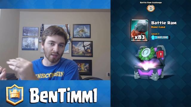 WIN FREE BATTLE RAMS! - Clash Royale 12 Win Grand Battle Ram Challenge Chest OP! смотреть онлайн