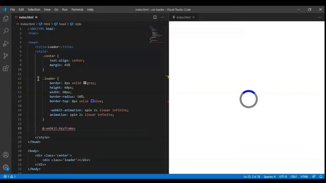 How to create loader using CSS | CSS loader | HTML смотреть онлайн
