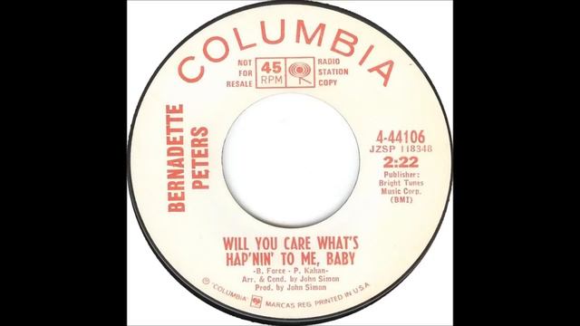 Bernadette Peters - Will You Care What's Hap'nin' To Me, Baby (1967) смотреть онлайн