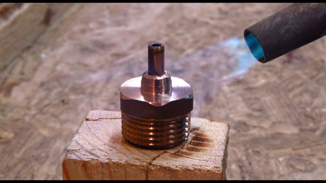 Эжектор для дымогенератора (впайка медной трубки в штуцер) смотреть онлайн