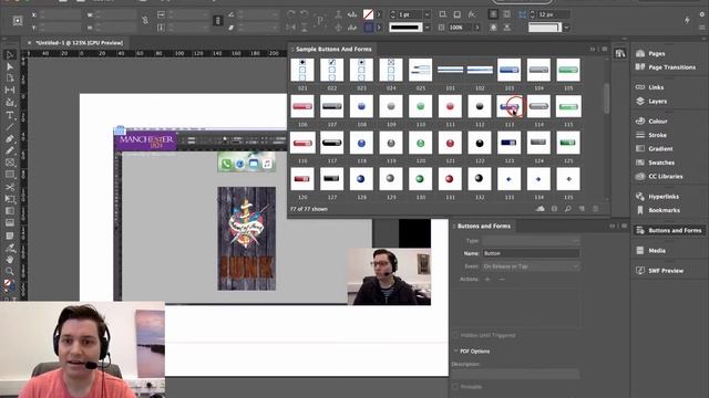 InDesign CC: Add Sample Buttons: Interactivity | Design eLearning смотреть онлайн