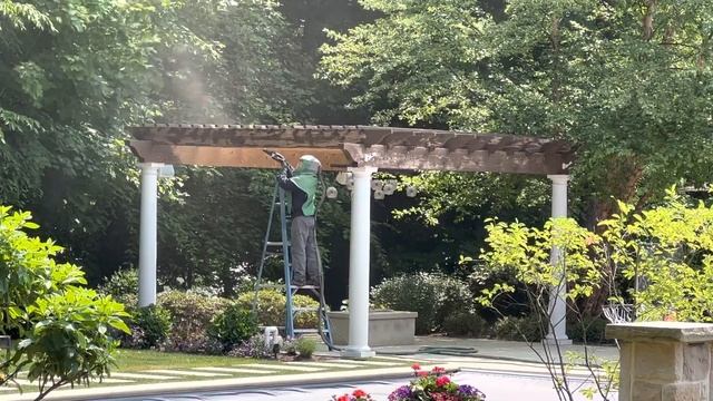 Surface Prep Wood Pergola