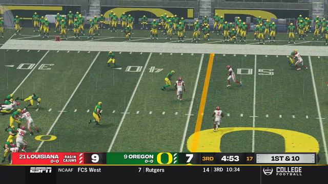 NCAA 14 Revamped Bragging Rights Week 2 #21 Louisiana vs #9 Oregon смотреть онлайн