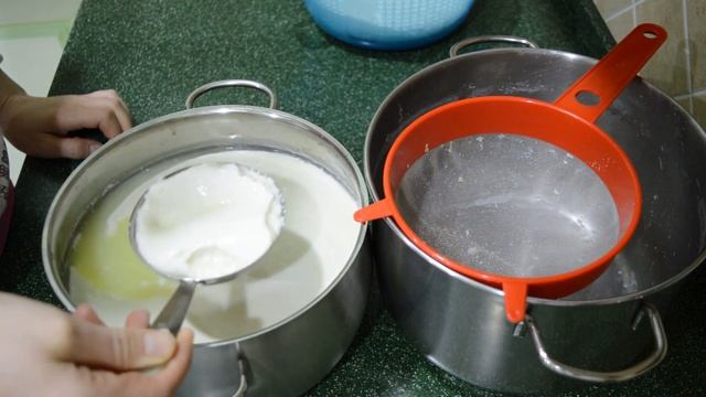 Рикотта без уксуса и лимонной кислоты. смотреть онлайн