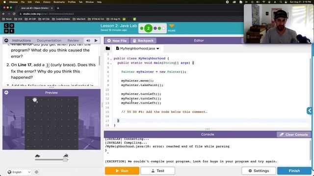Code.org AP CSA U1L2 Java Lab смотреть онлайн