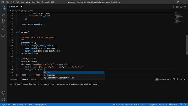 #2 Scraping StackOverflow With Python Part 2 - Creating a Dataset смотреть онлайн