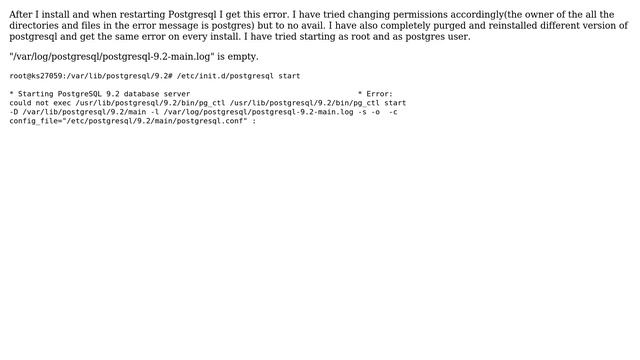 Postgresql fails to start on Ubuntu 10.04.4 LTS смотреть онлайн