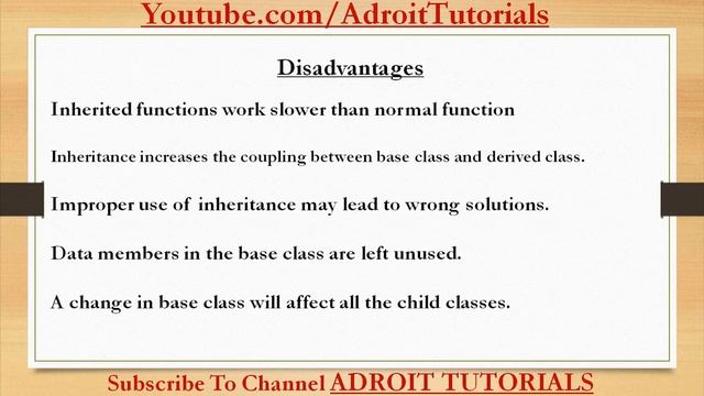 Tutorial 40 # Java Types of Inheritance Advantages and Disadvantages (Hindi) смотреть онлайн