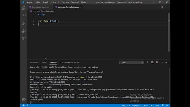 PHP - FORMULÁRIOS COM MÉTODOS GET e POST смотреть онлайн