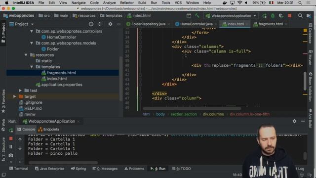 SPRING BOOT WEB APP NOTE: PROGRAMMAZIONE SPRING BOOT LIVE IN ITALIANO #2 смотреть онлайн