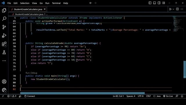 STUDENT GRADE CALCULATOR IN JAVA | PROJECT смотреть онлайн