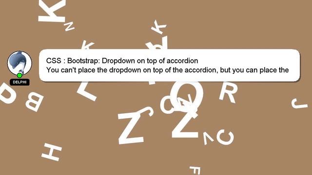 CSS : Bootstrap: Dropdown on top of accordion смотреть онлайн