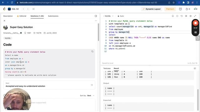 #8 Lab - Live SQL Training on LeetCode смотреть онлайн