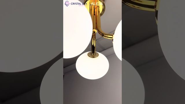 Светильник подвесной Crystal Lux ALICIA SP3 GOLD/WHITE смотреть онлайн