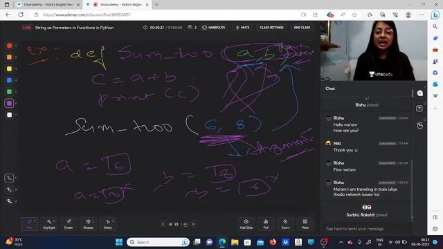 String as parameters in functions in Python | Subha Kaushik смотреть онлайн