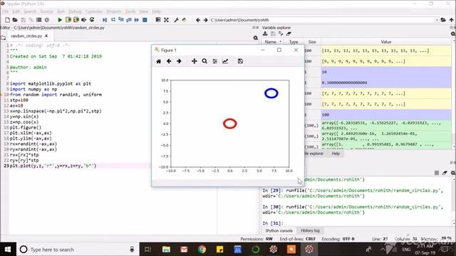 random circles- spyder and python смотреть онлайн