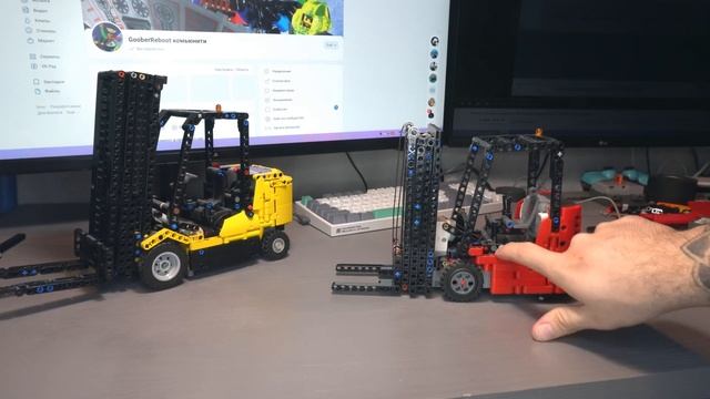 Lego вилочные погрузчики - 4 варианта в одном масштабе MOC смотреть онлайн