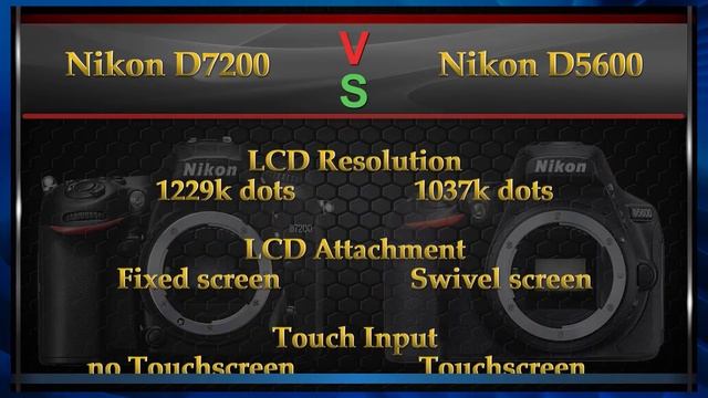 Nikon D7200 Vs Nikon D5600 Comparison Video (Spec Comparison)