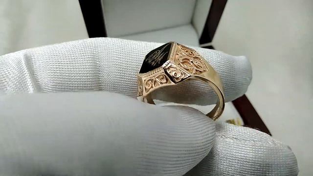 Кольцо печатка с инициалами АМ смотреть онлайн