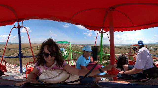 VR 360 Колесо обозрения. Парк Тайган. Крым. Белогорск. VR видео 360 смотреть онлайн