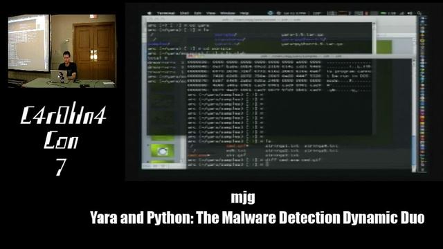 Yara and Python: The Malware Detection Dynamic Duo - mjg (Michael Goffin) - CarolinaCon 7 смотреть онлайн