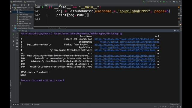 Github repository Hunter Pro | Hunt all repository for a given username using Python Web-scrapping смотреть онлайн
