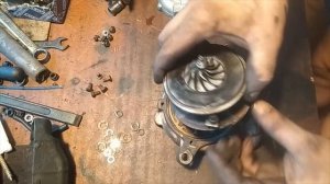 Ремонт турбины дома, замена картриджа, регулировка геометрии турбины volkswagen 1.9 TDI (AFN)