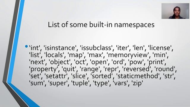 Namespaces in Python смотреть онлайн