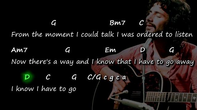 Cat Stevens - Father and Son - Chords & Lyrics смотреть онлайн