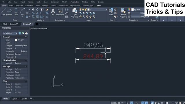 Change color of dimension text in AutoCAD | DIMCLRT Autocad | Dimension | How to change text color смотреть онлайн