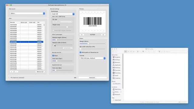 Bulk barcode generator creates serial barcodes Code 128, use it for sequential barocdes смотреть онлайн