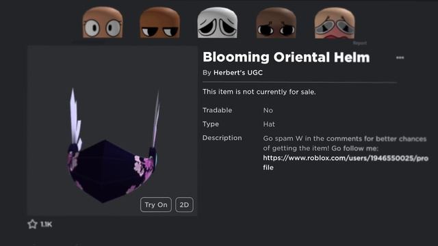 [SOLD OUT] HOW TO GET FREE UGC LIMITED: BLOOMING ORIENTAL HELM! | ROBLOX смотреть онлайн