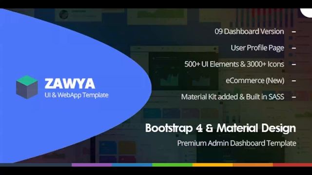Zawya - Bootstrap 4 & Material Design Premium Admin Dashboard Template | Themeforest Website смотреть онлайн