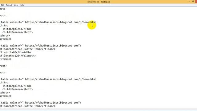 Entity Reference and NameSpace in XML смотреть онлайн