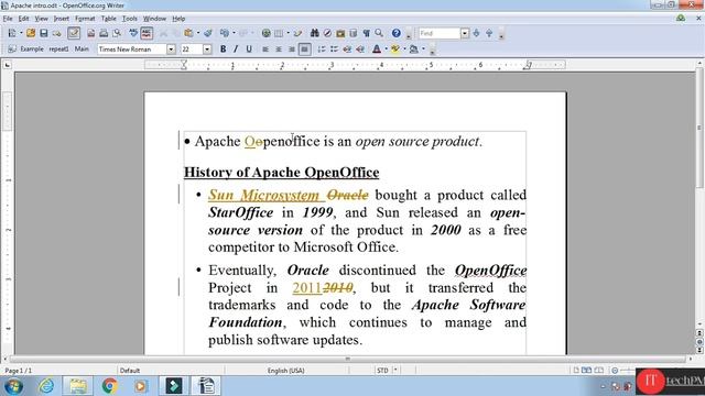 How to Review and Track the Document in Apache OpenOffice Writer || IT/ITeS NSQF || Level-4 смотреть онлайн