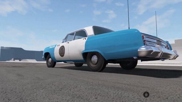 BeamNG Drive - Bluebuck Police Car Suspension Test on the Gridmap V2 смотреть онлайн