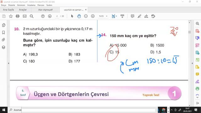 5.sınıf Üçgen ve Dörtgenlerin Çevre Uzunlukları-5 5a смотреть онлайн