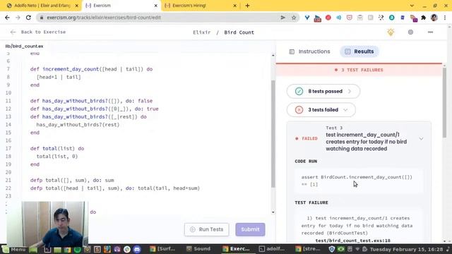 Exercism em Elixir: Bird Count смотреть онлайн
