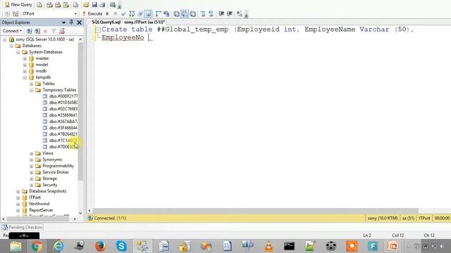 Temporary Tables in SQL Server смотреть онлайн