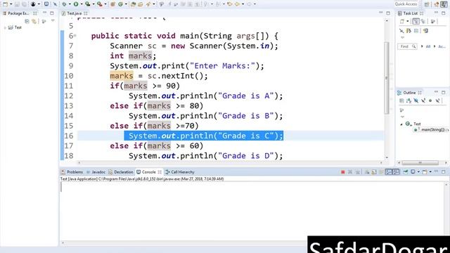Java Programming Tutorial 14 Multiple If Else Statement in java Step by Step(Urdu/Hindi) смотреть онлайн