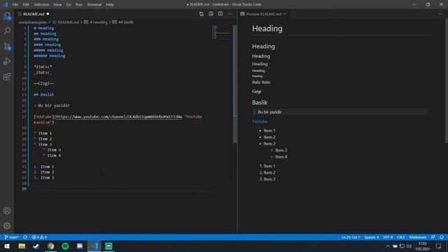 Markdown Nedir? Nasıl Kullanılır? | Temel Kullanım смотреть онлайн