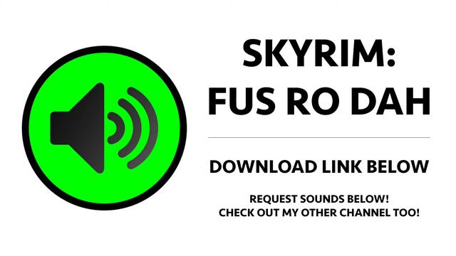 Skyrim - Fus Ro Dah Sound Effect смотреть онлайн