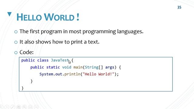 Hello World - Java смотреть онлайн