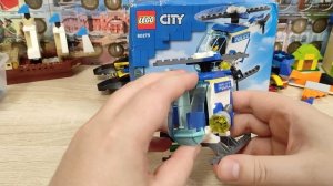 Обзор конструктора LEGO City Police 60275 Полицейский вертолёт в собранном состоянии