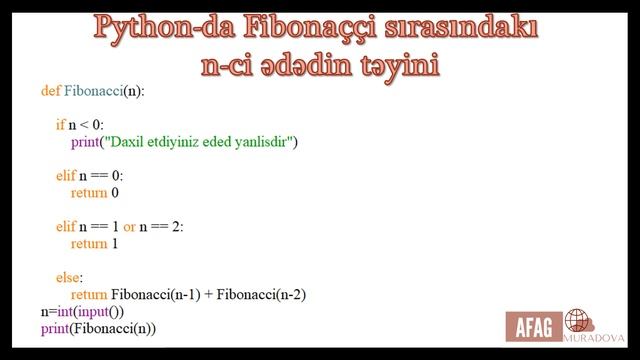 Python-da Fibonaççi ədədləri смотреть онлайн