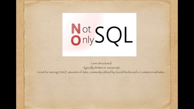 SQL vs NoSQL смотреть онлайн
