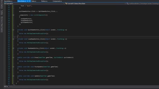 MonoGame Tutorial 013 - Game States (Main Menu) смотреть онлайн