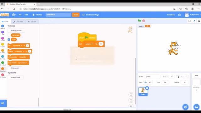 How to create scoreboard for any game in Scratch? смотреть онлайн