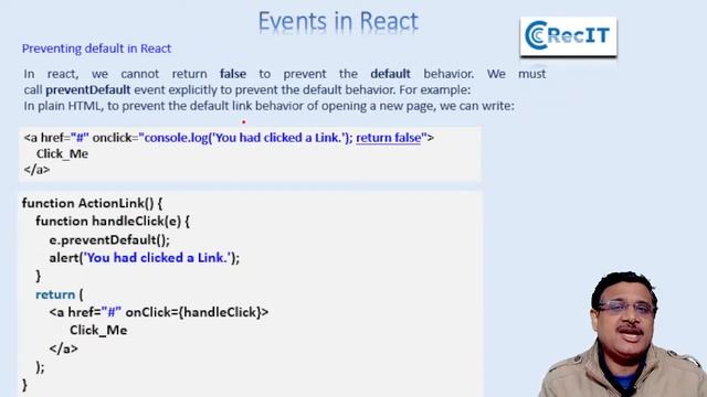 Lecture 15 React Tutorial React Events смотреть онлайн