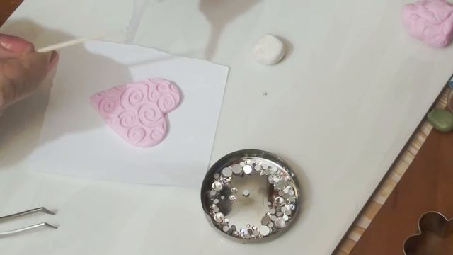 Polymer Clay. КУЛОН СО СТРАЗАМИ смотреть онлайн